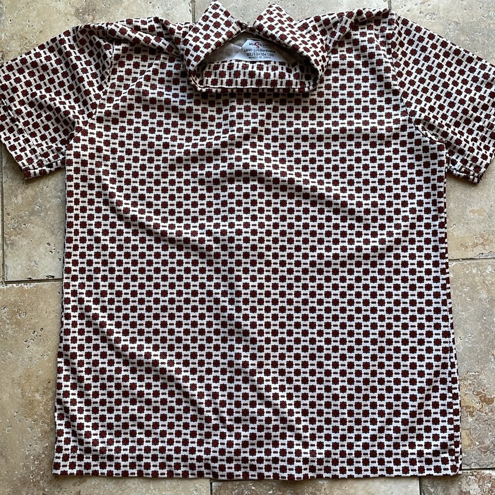 Sears “The Shirt” Retro Polyester Perma-Prest Shirt XS - Picture 6 of 7